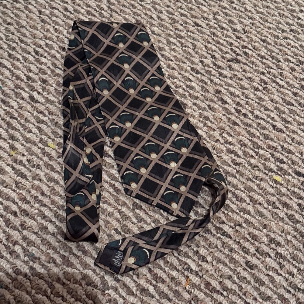 Vintage RM Style Wine Rack Neck Tie Silk Y2K
